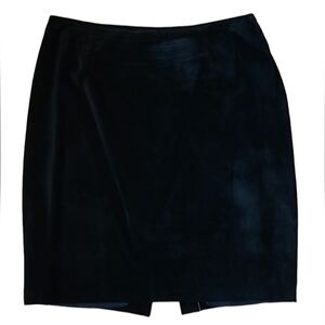 LG Danier Seude Skirt Vintage Black Real Genuine Leather Pencil Skirt Tailored